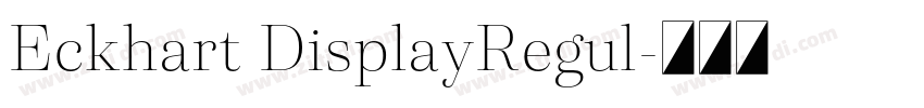 Eckhart DisplayRegul字体转换